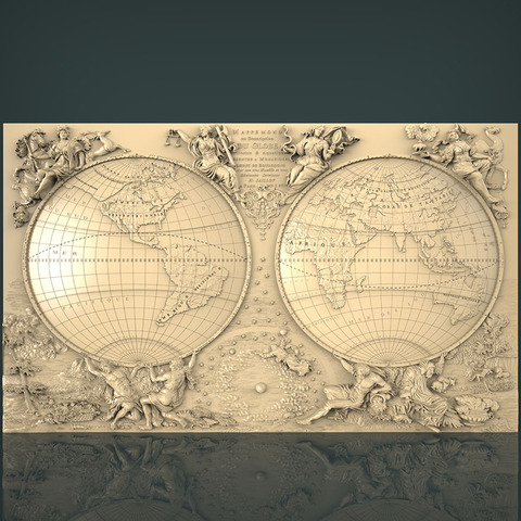 earth 3D relief STL model for cnc router carving and engraving artcam aspire ► Photo 1/1
