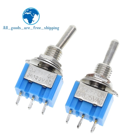 1Pcs DIY Toggle Switch ON-OFF-ON / ON-OFF 3Pin 3 Position Latching MTS-103 MTS-102 AC 125V/6A 250V/3A Power Button Switch Car ► Photo 1/6
