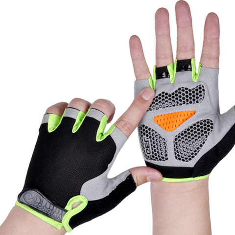 Summer men/women fitness gloves gym weightlifting cycling yoga bodybuilding training thin breathable non-slip half finger gloves ► Photo 1/6