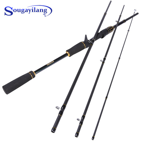 Sougayilang 2.1M 2.4M Lure Fishing Rod Portable 4 Sections 24T Carbon Rod 10-30g Casting Spinning Travel Rod Carp Fishing Tackle ► Photo 1/6