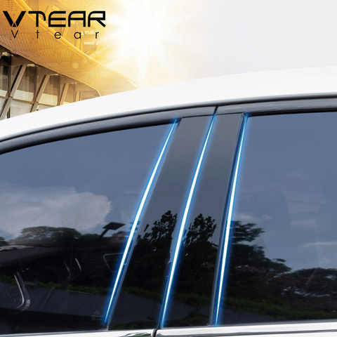 Vtear For Kia Rio 3 Rio 4 X-Line sticker window B C pillar cover Glossy black trim anti scratch Exterior car-styling accessories ► Photo 1/6