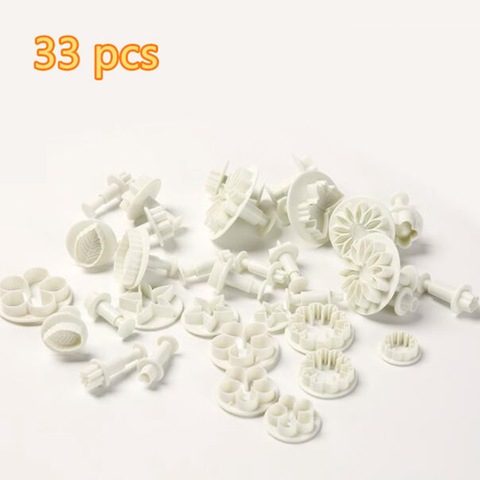 33 pcs Plastic Stamps For Printing DIY Clay Pottery Printing Blocks Clay Tools Leaf / Flower / Butterfly / Stars ZXX9178 ► Photo 1/6