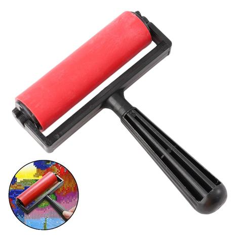 10cm Printmaking Rubber Roller Soft Brayer Craft Projects Ink and Stamping Tools (Red) ► Photo 1/6