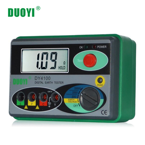 DUOYI DY4100 Megger Meter Resistance Tester Digital Megohmmeter  Earth Resistance Tester Ground 0-2000 Ohm Insulation Tester ► Photo 1/6