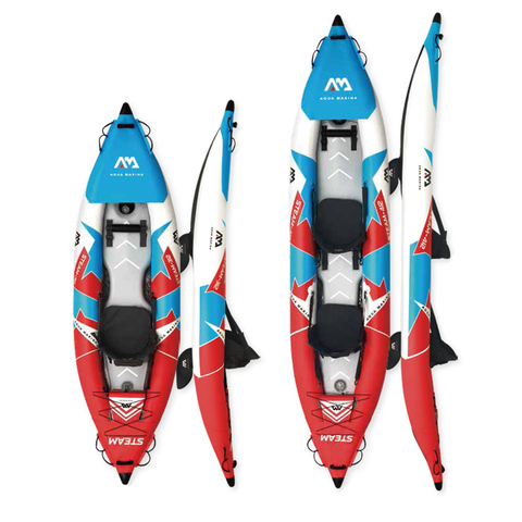 2022 Aqua Marina STEAM ST inflatable boat sport kayak canoe pvc dinghy raft pump seat drop-stitch floor laminated professional ► Photo 1/4