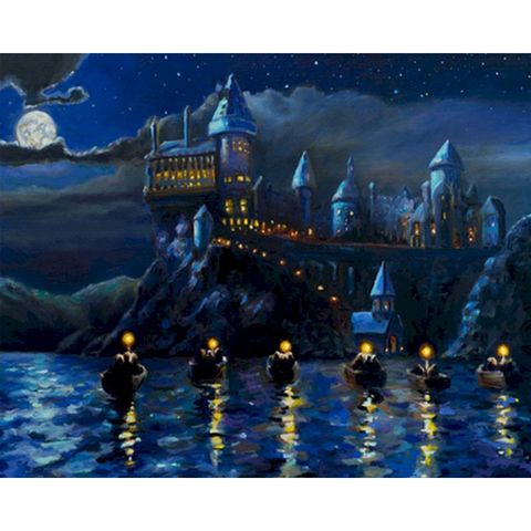Castle Oil Painting By Numbers Magic Diy Acrylic Paint Handpainted Pictures Coloring Home Decor Landscape Wall Art For Kid Gift ► Photo 1/6