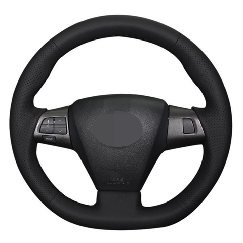 Car Steering Wheel Cover DIY Hand-stitched Black Genuine Leather For Toyota Corolla 2011 2012 2013 RAV4 2011 2012 ► Photo 1/6