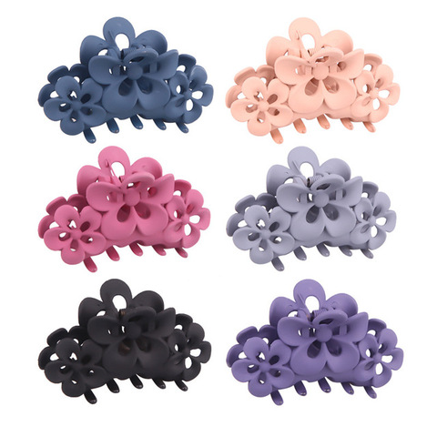 New Multi-style fashion Large geometry flower Wild Grabber Scrub hairpin Barrettes For Women girls Accessories Headdress ► Photo 1/6