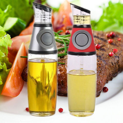 Glass Olive Oil Vinegar Dispenser Pourer Seasoning Bottle Kitchen Cooking Tool