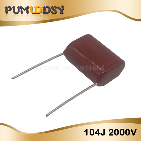 10PCS 0.1uF 2000V 2KV CBB 104 100NF Polypropylene film capacitor pitch 25mm CBB81 ► Photo 1/2