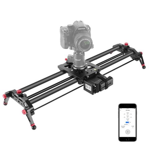 Neewer Camera Slider Motorized,31.5-inch APP Control Carbon Fiber Track Dolly Rail with Time Lapse Video Shot Follow Focus Shot ► Photo 1/6