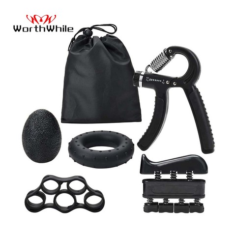 WorthWhile 5PC/Set Gym Fitness Adjustable Hand Grip Set Finger Forearm Strength Muscle Recovery Hand Gripper Exerciser Trainer ► Photo 1/6