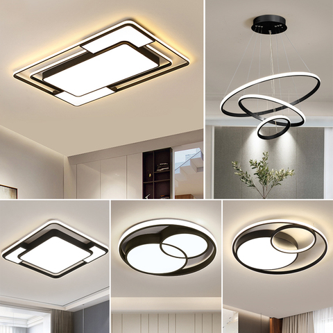 Modern Acrylic LED Ceiling Lights For Living Room Kitchen Bedroom Apartment Restaurant Bar Indoor Home Lighting Lamps AC90-260V ► Photo 1/6
