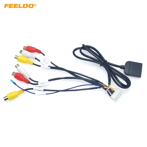 FEELDO 20-pin Extended Interface RCA AUX-IN/OUT Cable With SIM Slot For Android Head Unit Stereo #HQ6345 ► Photo 1/6