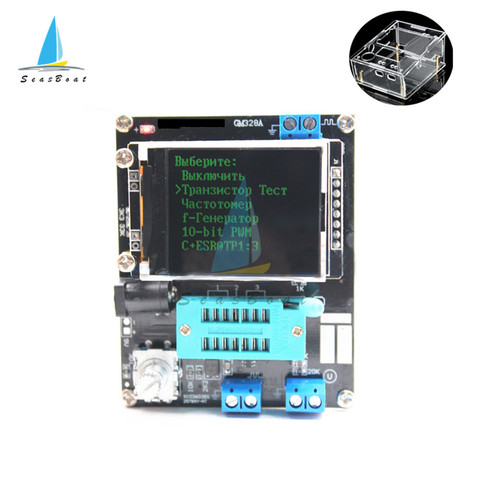 LCD GM328A GM328B Mega328 Transistor Tester LCR Diode Capacitance ESR Voltage Frequency Meter PWM Square Wave DIY Kit with Case ► Photo 1/6