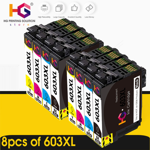 603 XL Compatible for Epson 603XL E603 T603 for XP-2100 XP-3100 WF-2810 XP-3105 XP-4100 XP-4105 WF-2830 XP-2105 Printer ► Photo 1/6