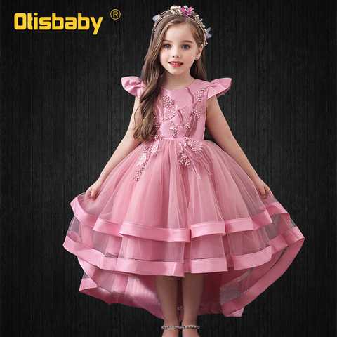 New Year Children's Dresses for Girls Train Communion Gown Prom Kids Floral Eleghant Wedding Evening Ceremony Monsoon Dresses ► Photo 1/6