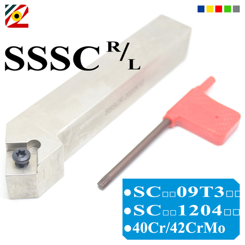 SSSCR1212H09 SSSCR1616H09 SSSCR2022K12 SSSCR2525M12 SSSCR SSSCL CNC External Lathe Cutter Turning Tool Holder SCMT120404 Inserts ► Photo 1/5