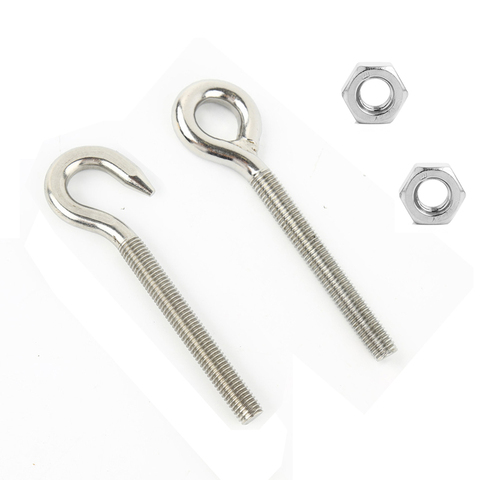 2pcs M4 M5 M6 M8 304 Stainless Steel Sheep Eye screw Bolt Ring Hook with 2pieces nuts ► Photo 1/5