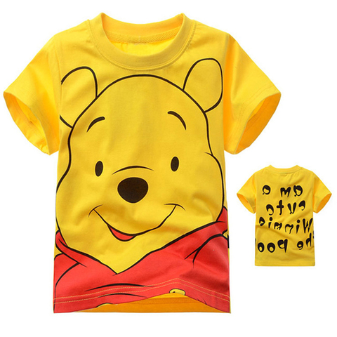 2022 New Summer Girls Boys Winnie bear Cartoon TShirt Short Sleeve Kids T-shirt Children's Clothes ► Photo 1/6