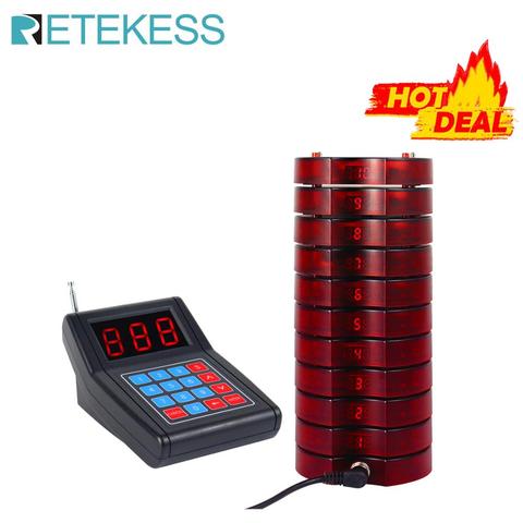 Retekess SU-668 Pager Restaurant With 10 Pager Receivers For Hospital Restaurant Food Truck Wireless Calling System Waiter Pager ► Photo 1/6