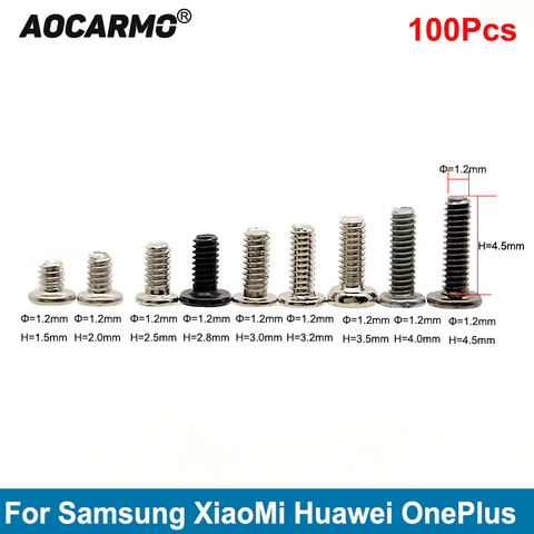 Aocarmo For XiaoMi For Huawei For OnePlus For Samsung Galaxy Inside Motherboard Middle Frame Bolts Screws 1.2x1.5/2.0/2.5/3.5mm ► Photo 1/2