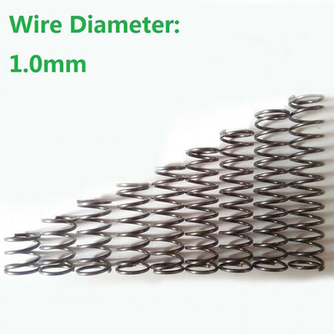 10pcs Wire Diam. 1.0mm Spring Compression Pressure Spring Length 10mm-50mm ► Photo 1/4