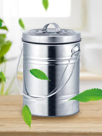 Compost Bin Breathable Washable Stainless Steel Trash Storage Can Garbage Bucket Deodorant Anti-odor For Kitchen Countertop ► Photo 1/6