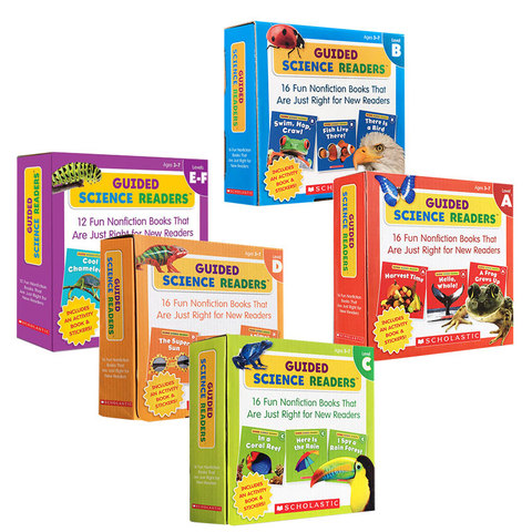 5 Box/set English Scholastic Guided Science Readers ACDEF Let Students Children Book Baby Learn English Language Books for Kids ► Photo 1/6