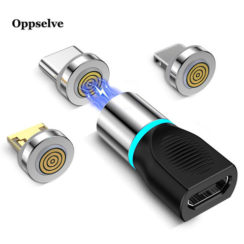 Oppselve USB Micro Magnetic Adapter For iPhone Xiaomi Samsung Micro USB Female To Type C Male Magnet Micro Converters Connector ► Photo 1/6