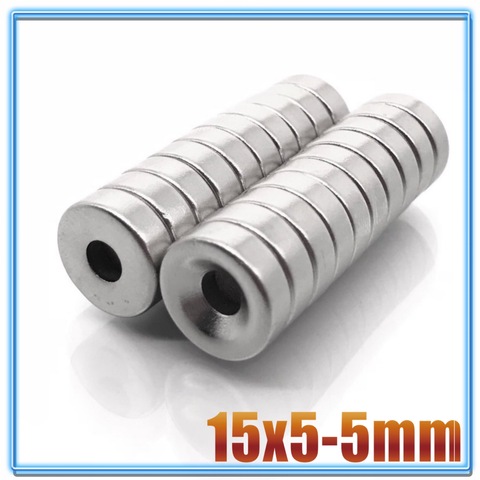 10/20/50/500Pcs Neodymium Magnet 15x5 Hole 5 N35 NdFeB Round Super Powerful Strong Permanent Magnetic imanes Disc 15*5-5 ► Photo 1/6