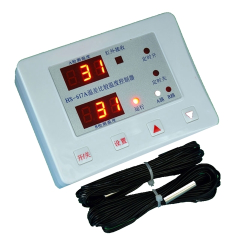 617A solar hot water return water temperature difference comparison controller circulating pump digital display adjustable instr ► Photo 1/2