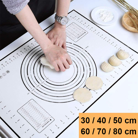 Large Size Silicone Kneading Pad Non-Stick Surface Rolling Dough Mat with Scale Kitchen Cooking Pastry Sheet Oven Liner Bakeware ► Photo 1/6
