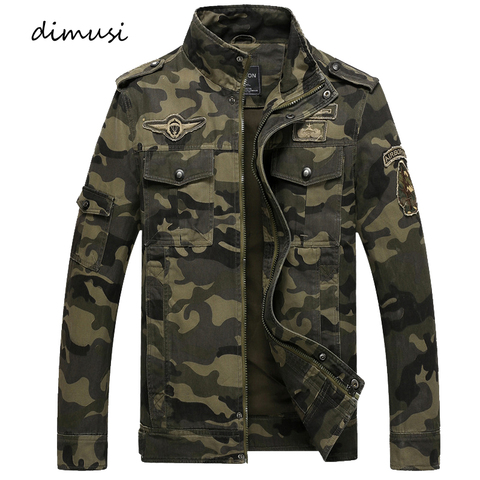 DIMUSI Autumn Mens Bomber Jackets Casual Man Camouflage Army Military Coats Mens Slim Outwear Windbreaker Jackets Clothing ► Photo 1/6