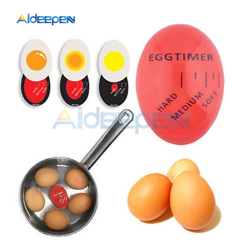 1pcs Egg Perfect Color Changing Timer Yummy Soft Hard Boiled Eggs Cooking Kitchen Eco-Friendly Resin Egg Timer Red Timer Tools ► Photo 1/6