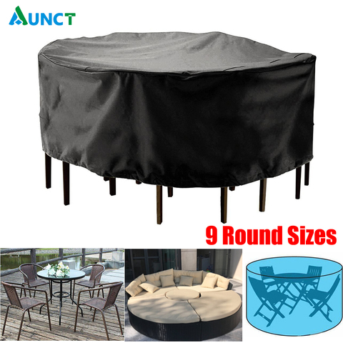 Outdoor Garden Furniture Cover Round Table Chair Set Waterproof Oxford Wicker Sofa Protection Patio Rain Snow Dustproof Covers ► Photo 1/6