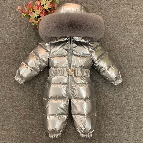 Russian Winter Quality Baby boy girl Rompers Thick Costume Girls Warm Snowsuit Kid Jumpsuit Kids Outerwear Baby Wear ► Photo 1/5