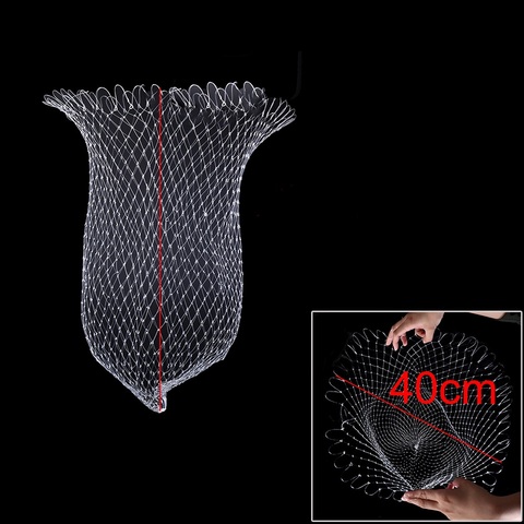 50/70cm Diameter  Nylon Fishing Nets fishing tackle Collapsible Rhombus Mesh Hole Depth Folding Dip Net for fishing ► Photo 1/6