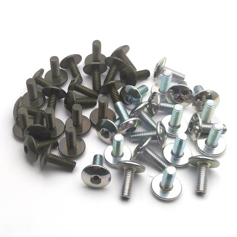 20pcs Big Flat Round Head Inner Hexagon Screw Bolt M6 6mm M6X16 for Motorcycle Scooter ATV Moped Plastic Cover ► Photo 1/4