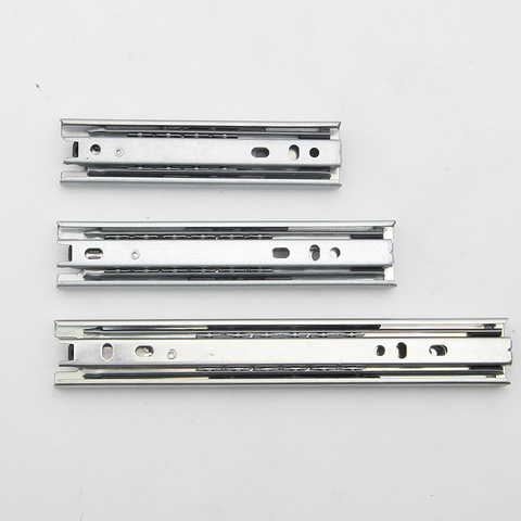 Drawer Track Drawer Slide Three Rail Drawer Guide Rail Slide Rail  Furniture Hardware Fittings, Slipway  2 Pieces ► Photo 1/6