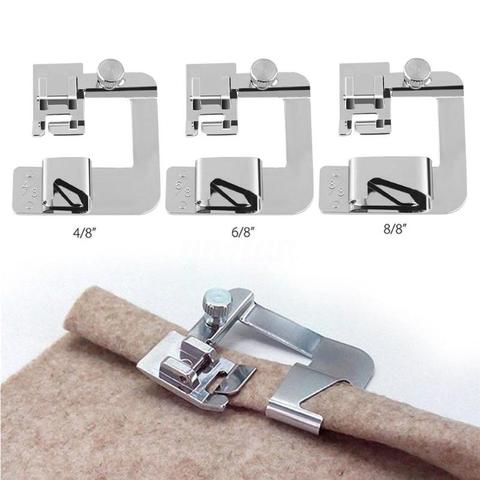 13-25mm Domestic Sewing Machine Foot Presser Rolled Hem Feet Selvage Crimping Presser for Brother Singer Sewing Accessories ► Photo 1/6