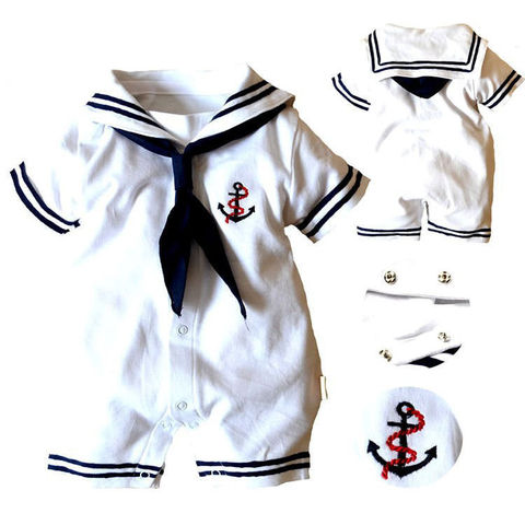 New Baby Boy Clothes Boys Sailor Romper Infant Jumpsuit Kids Outfits Clothes ► Photo 1/6