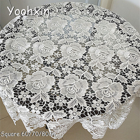 High quality white Lace Embroidery table cloth place mat Christmas gift Cloth placemat wedding napkin tablecloth kitchen decor ► Photo 1/5