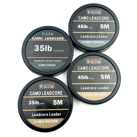 5m Braided Lead Core Carp Leader Line Camo Brown Mainline Leadcore for Carp Rig Chod Helicopter Rig Carp Coarse Fishing Line ► Photo 1/6