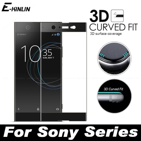 3D Curved Cover Screen Protector Film For Sony Xperia XZ3 XZ X XZ1 XZ2 Compact XA XA1 XA2 1 10 Plus Ultra Premium Tempered Glass ► Photo 1/6