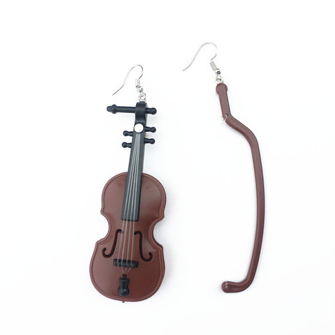 New Arrival Funny DIY Handmade Irregular Violin Drop Earrings Women Retro Musical Instrument Dangle Earrings Vintage Brincos ► Photo 1/6