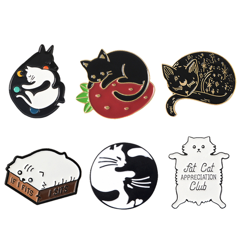 Meow Cat Kindergarten Enamel Pins Box Kitten Hugging Cats Badge Custom Brooch Bag Clothes Lapel Pin Cartoon Animal Jewelry Gift ► Photo 1/6