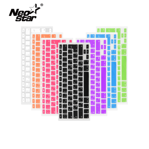 Russian English Keyboard Cover For Apple Macbook Pro Air 13 15 Soft TPU Waterproof keyboard stickers for Macbook EU US 13 15 ► Photo 1/6