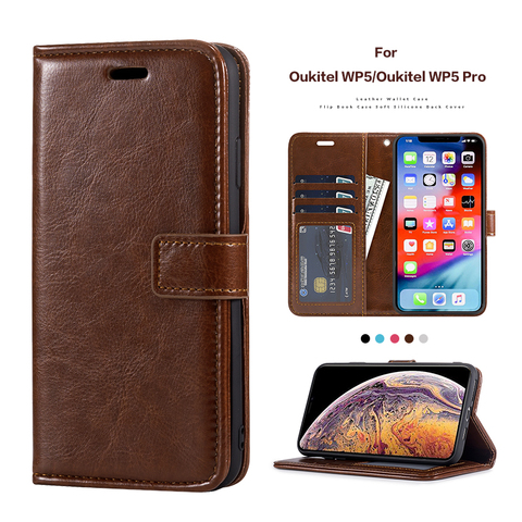 PU Leather Flip Case For Oukitel WP5 Card Holder Silicone Photo Frame Case Wallet Cover For Oukitel WP5 Pro Business Case ► Photo 1/6