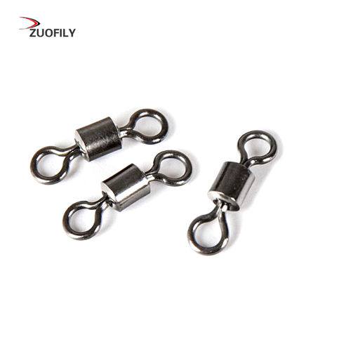 New Hot 50PCS Fishing Barrel Bearing Rolling Swivel Solid Ring LB Lures Connector 11 Sizes ► Photo 1/6